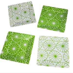 The CELLAR Plate Set From Macy's Retired Lime Print Summer Melmack Kitchen